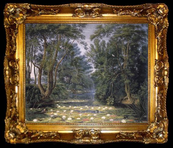 framed  William Turner of Oxford Cherwell Water Lilies,, ta009-2
